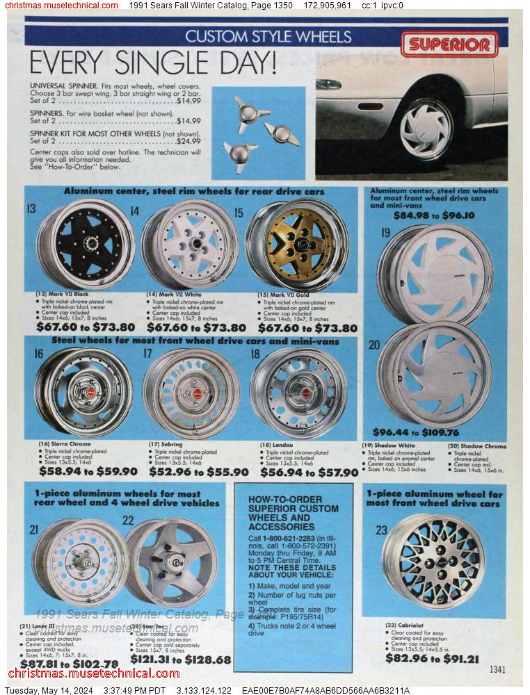 1991 Sears Fall Winter Catalog, Page 1350