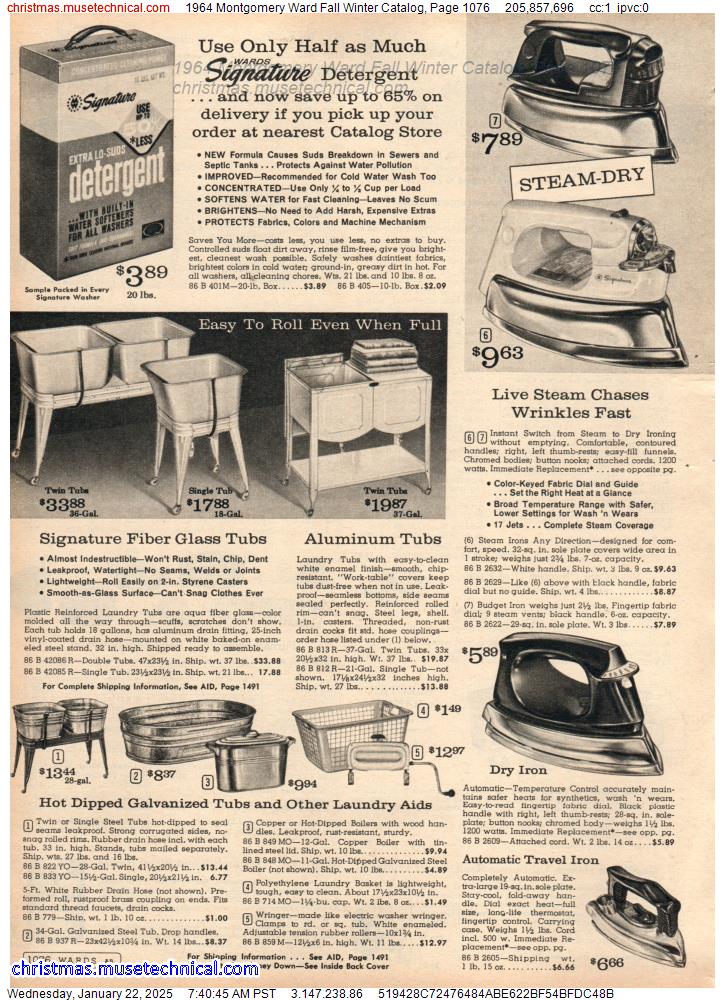 1964 Montgomery Ward Fall Winter Catalog, Page 1076