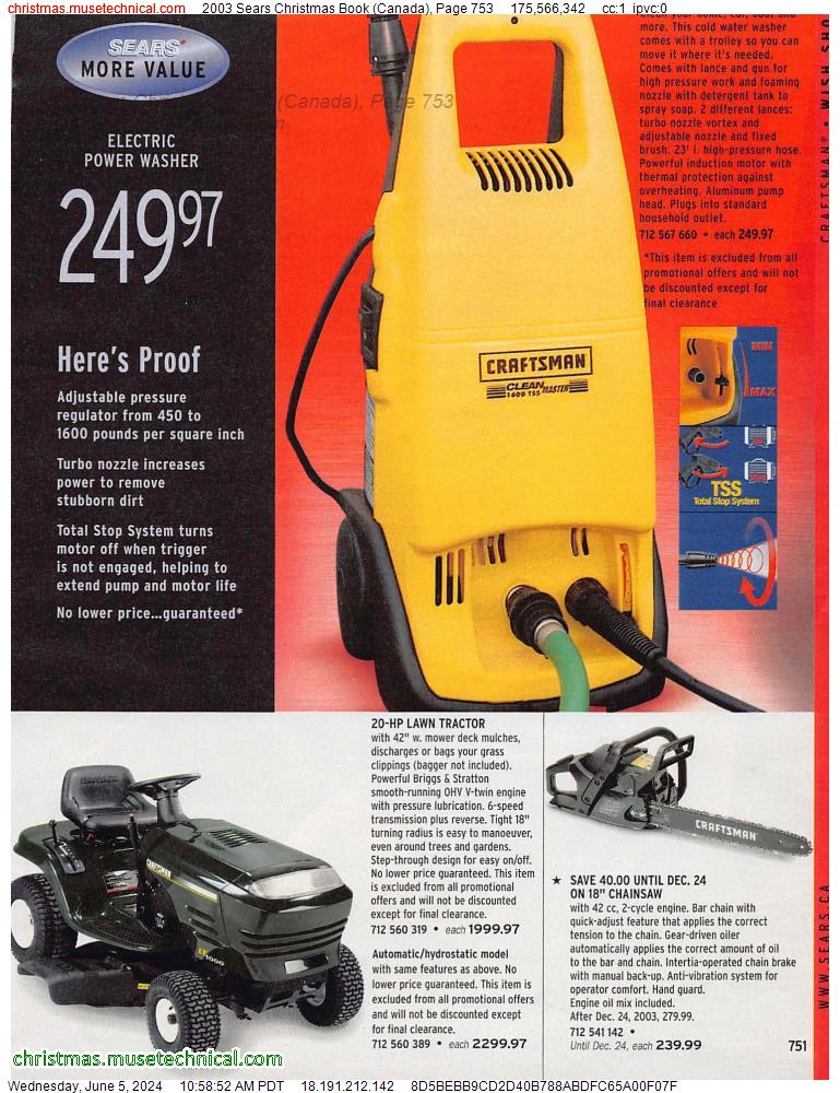2003 Sears Christmas Book (Canada), Page 753