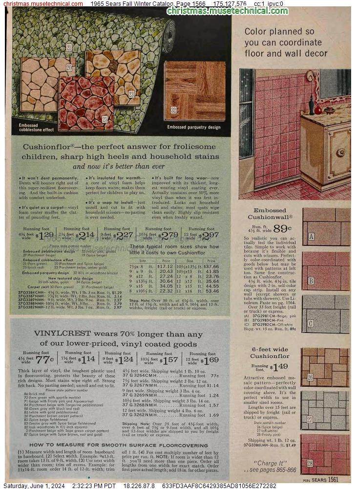 1965 Sears Fall Winter Catalog, Page 1566