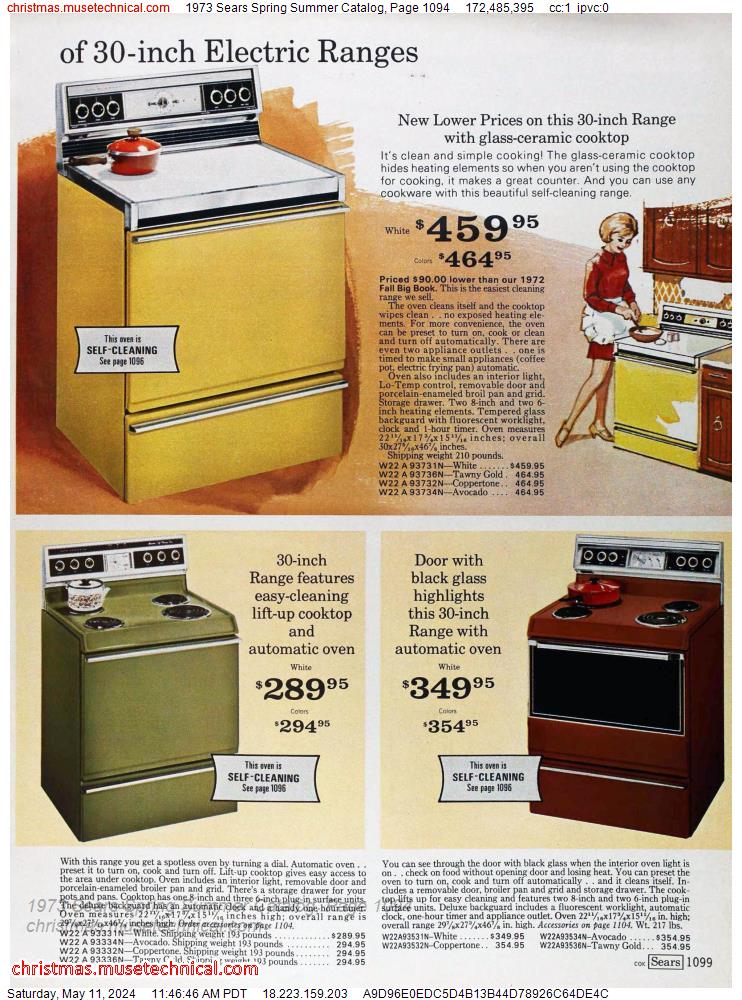 1973 Sears Spring Summer Catalog, Page 1094