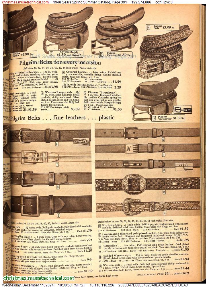 1948 Sears Spring Summer Catalog, Page 391