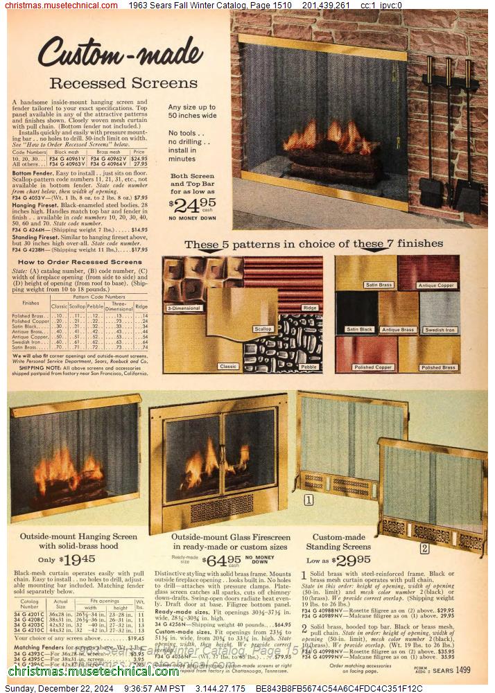 1963 Sears Fall Winter Catalog, Page 1510