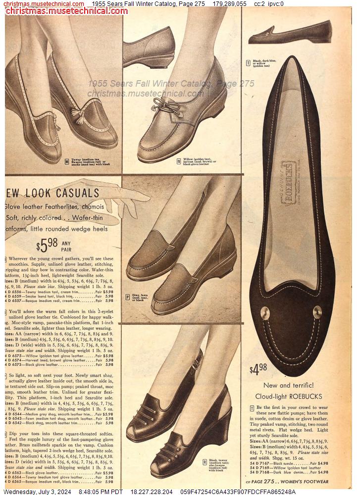 1955 Sears Fall Winter Catalog, Page 275