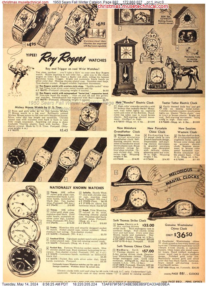 1950 Sears Fall Winter Catalog, Page 882