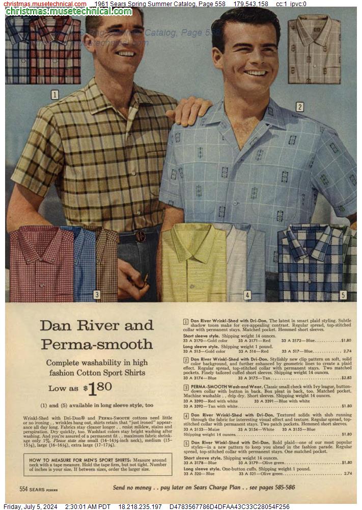 1961 Sears Spring Summer Catalog, Page 558