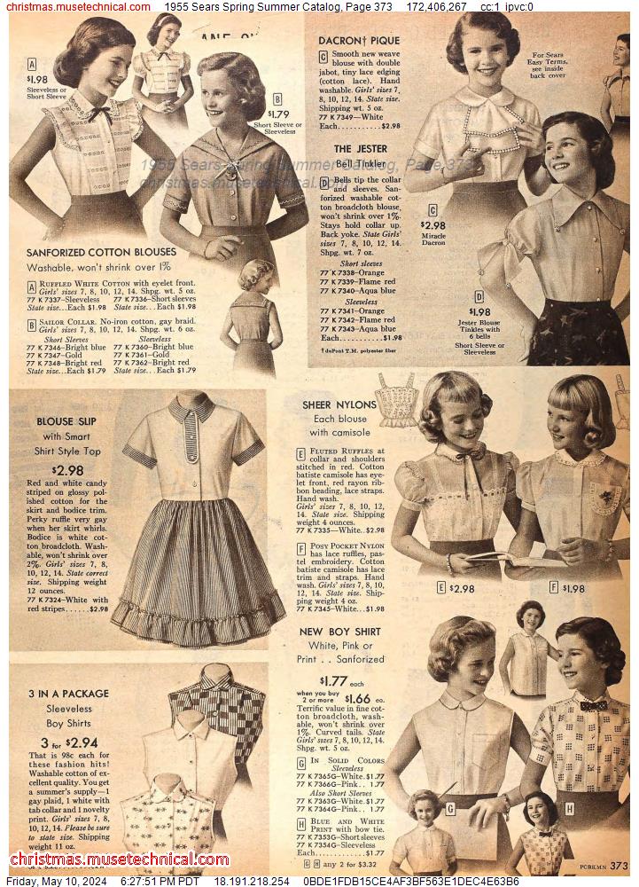1955 Sears Spring Summer Catalog, Page 373