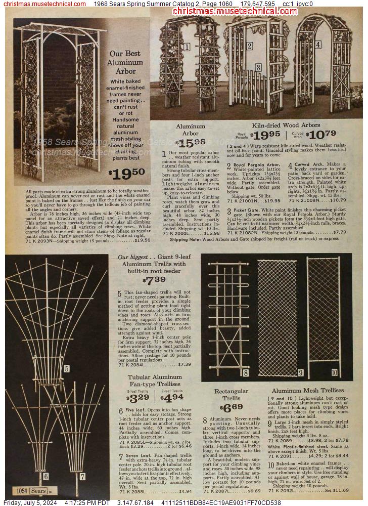 1968 Sears Spring Summer Catalog 2, Page 1060