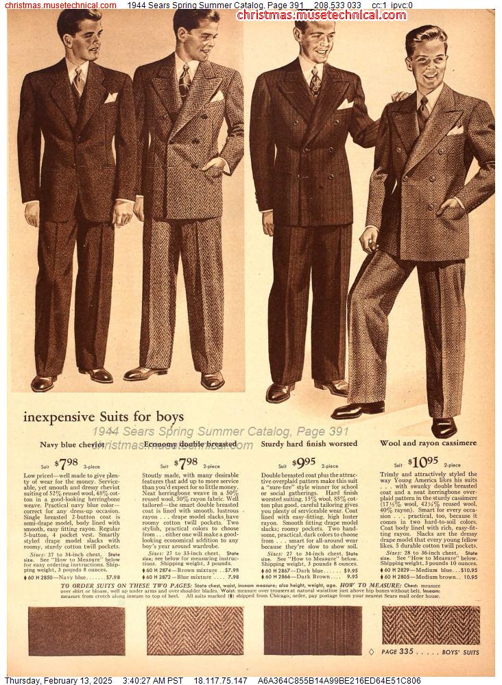 1944 Sears Spring Summer Catalog, Page 391