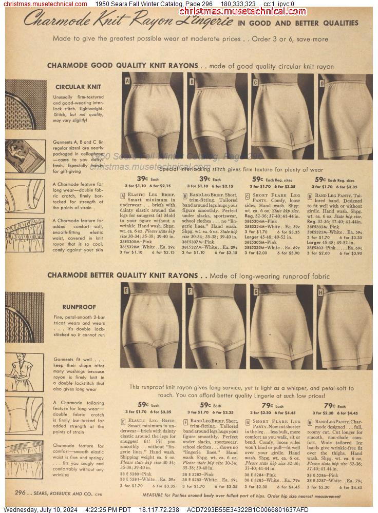 1950 Sears Fall Winter Catalog, Page 296