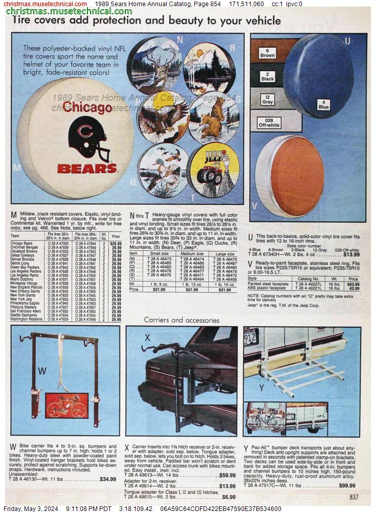 1989 Sears Home Annual Catalog, Page 854