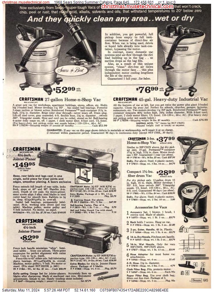 1968 Sears Spring Summer Catalog, Page 645