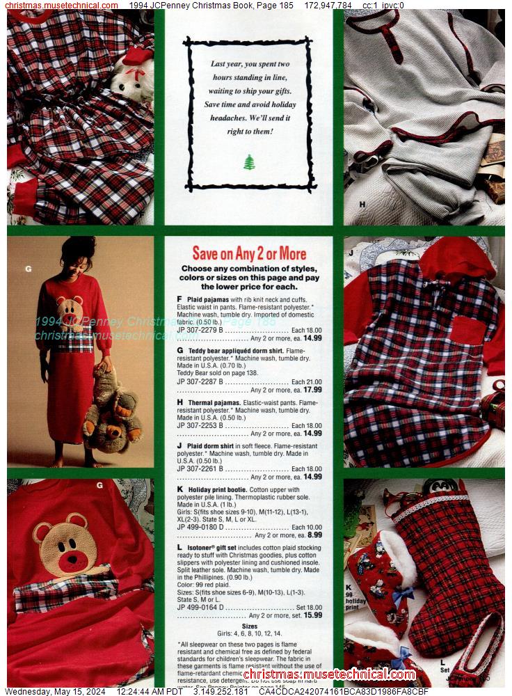 1994 JCPenney Christmas Book, Page 185