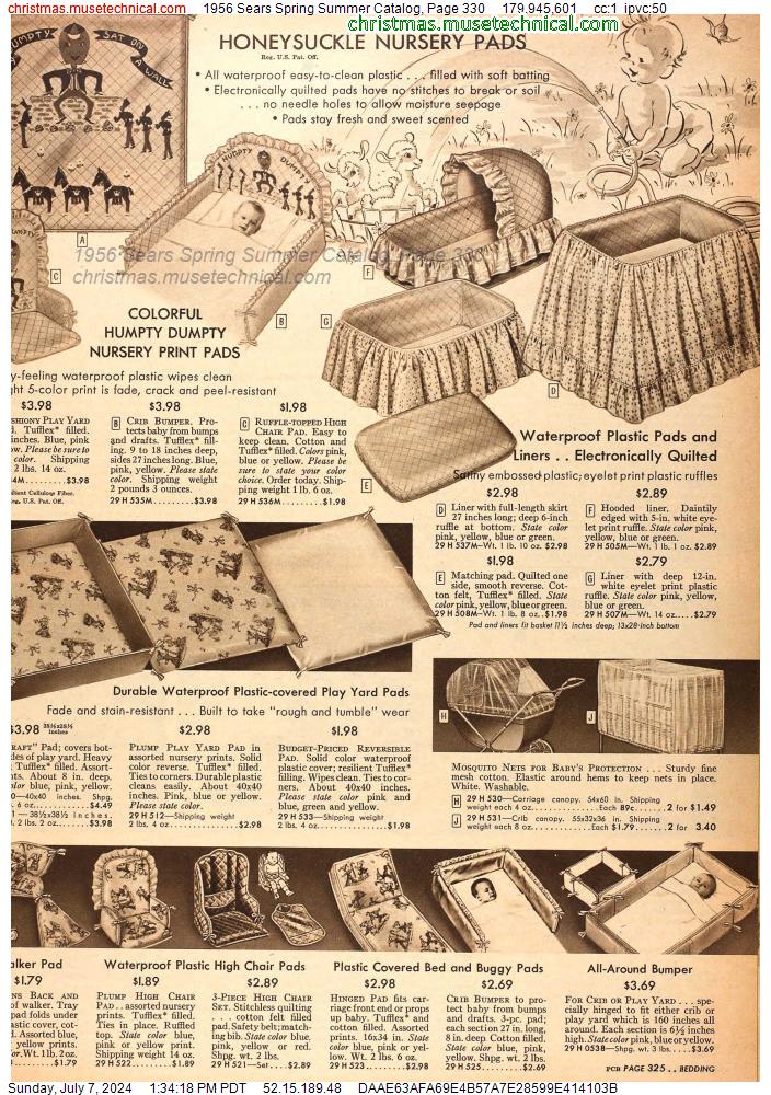 1956 Sears Spring Summer Catalog, Page 330