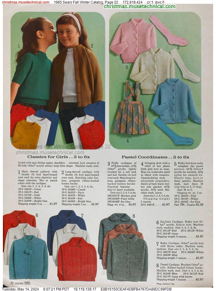 1965 Sears Fall Winter Catalog, Page 22