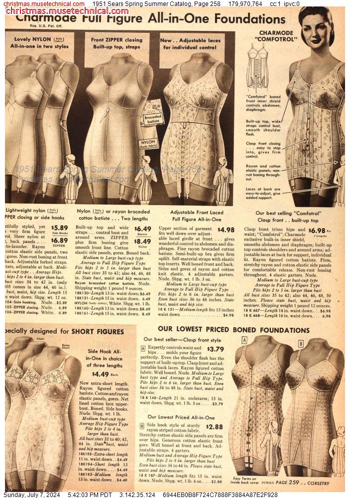 1951 Sears Spring Summer Catalog, Page 258