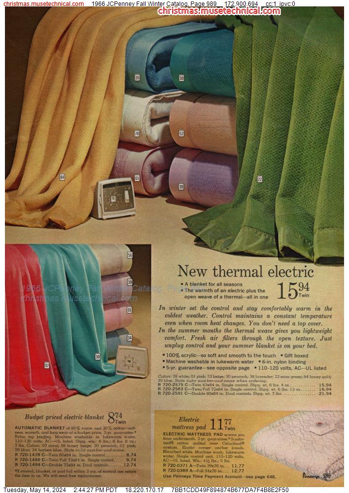 1966 JCPenney Fall Winter Catalog, Page 989