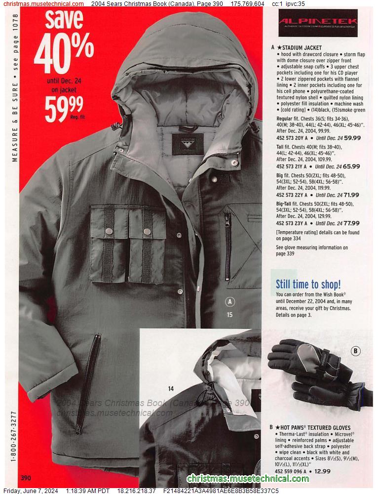 2004 Sears Christmas Book (Canada), Page 390