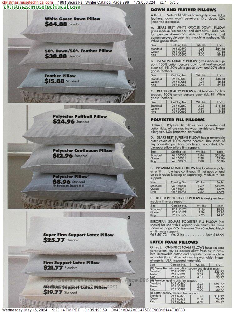 1991 Sears Fall Winter Catalog, Page 896