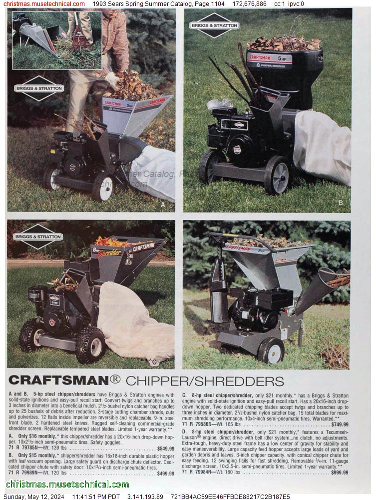 1993 Sears Spring Summer Catalog, Page 1104