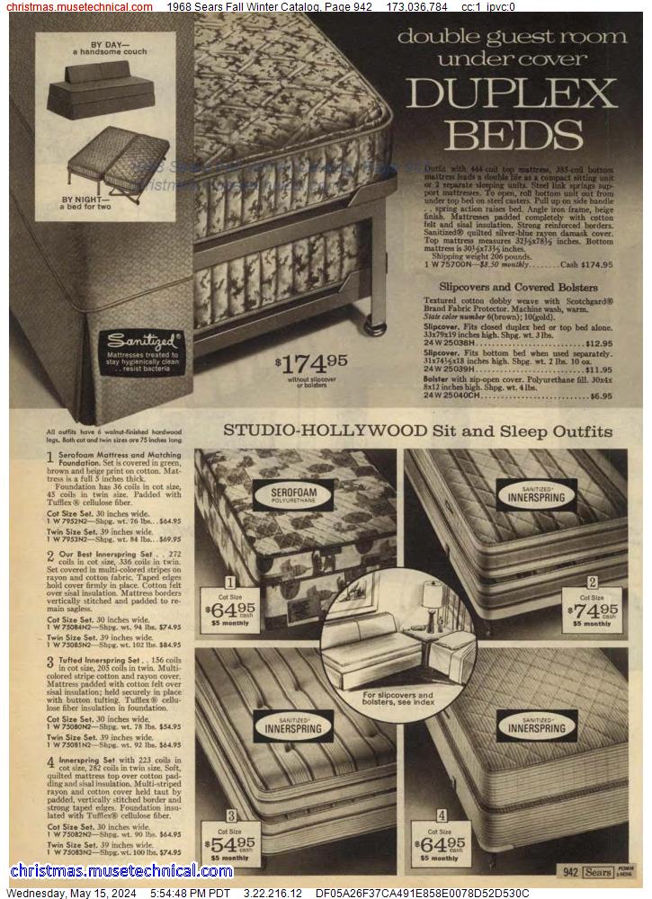 1968 Sears Fall Winter Catalog, Page 942
