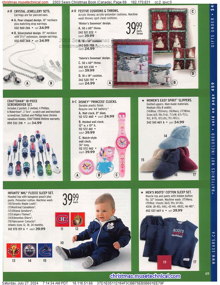 2003 Sears Christmas Book (Canada), Page 69