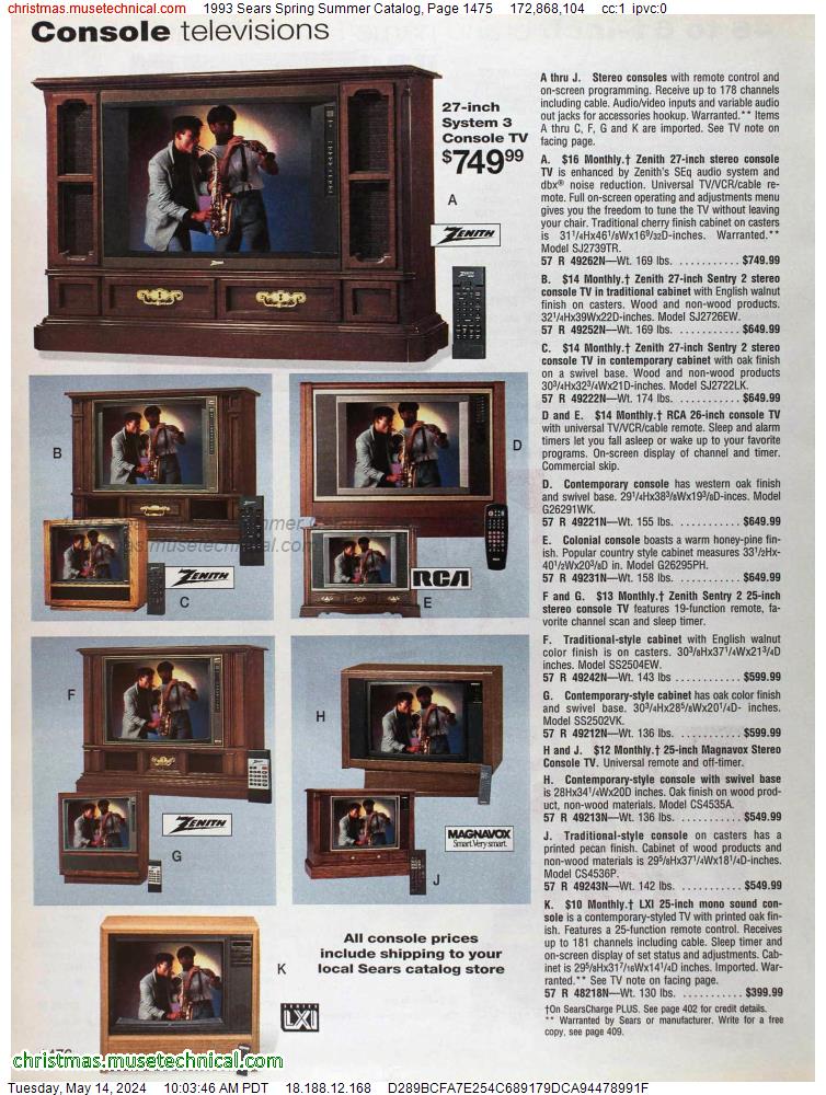 1993 Sears Spring Summer Catalog, Page 1475