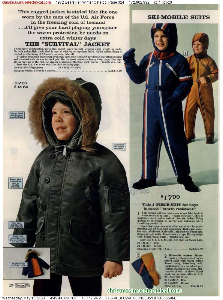 1972 Sears Fall Winter Catalog, Page 324