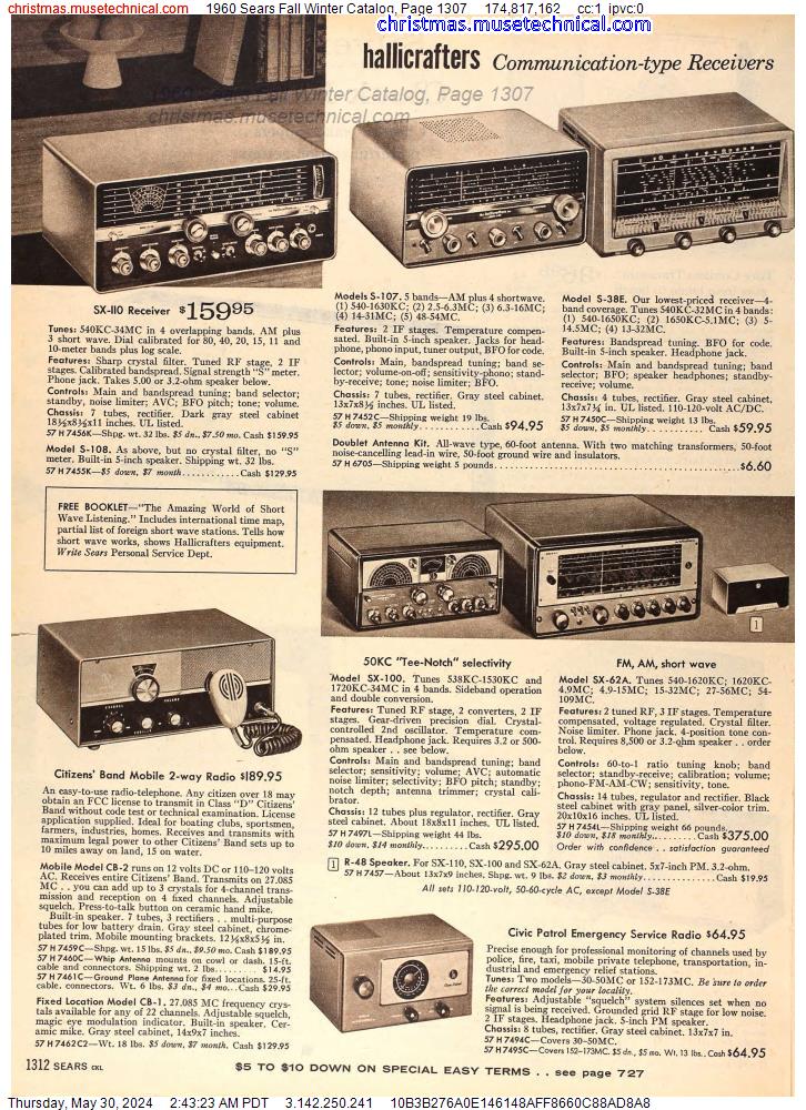 1960 Sears Fall Winter Catalog, Page 1307
