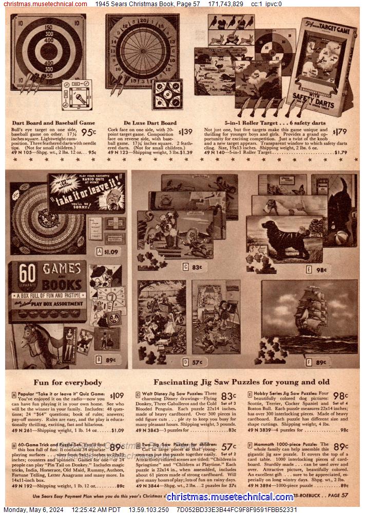 1945 Sears Christmas Book, Page 57