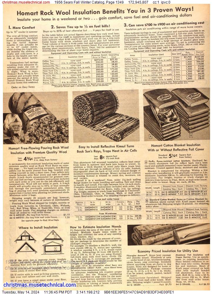 1956 Sears Fall Winter Catalog, Page 1349