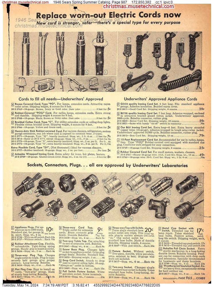 1946 Sears Spring Summer Catalog, Page 987