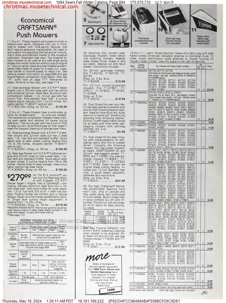 1984 Sears Fall Winter Catalog, Page 894