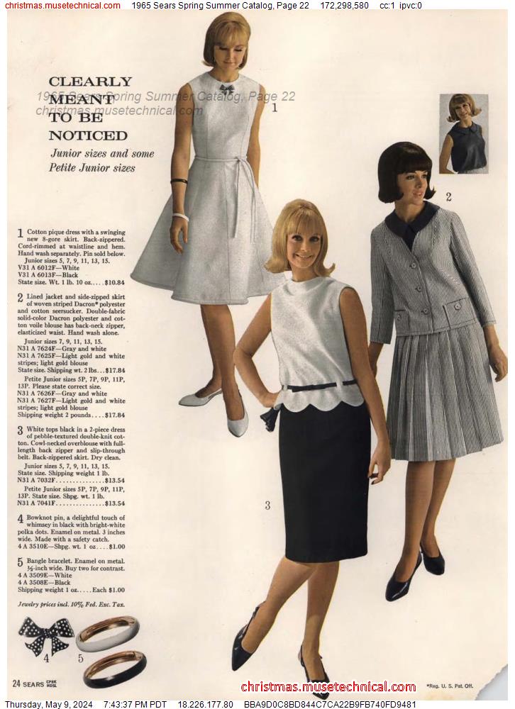 1965 Sears Spring Summer Catalog, Page 22