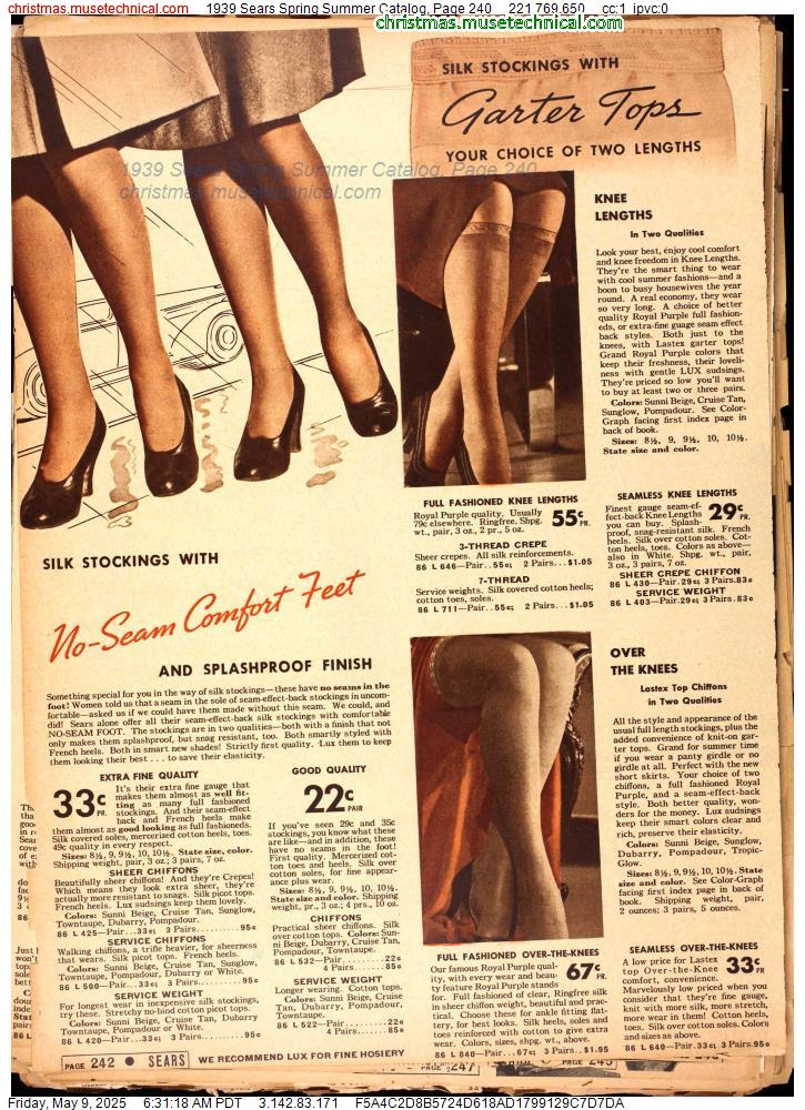 1939 Sears Spring Summer Catalog, Page 240