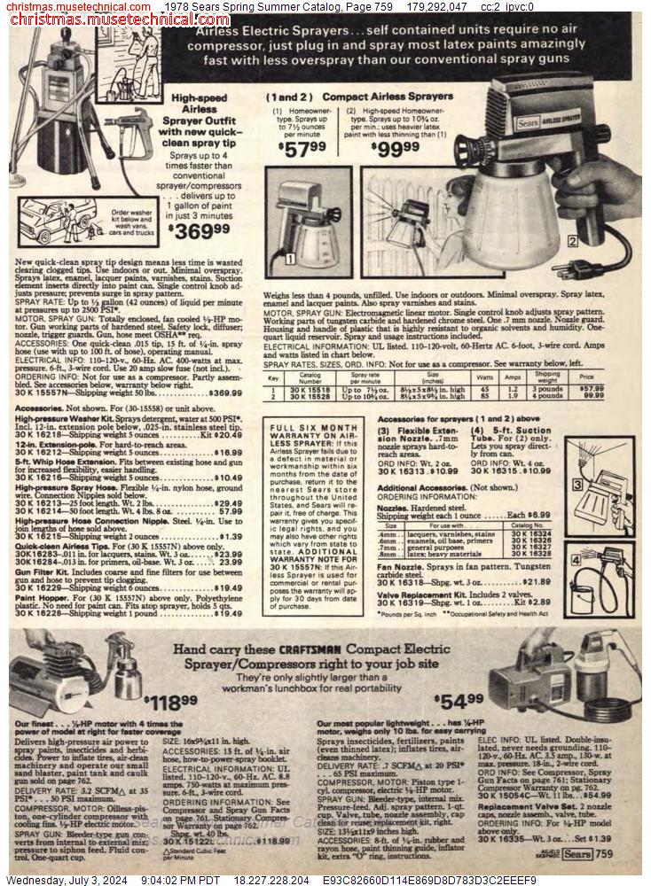 1978 Sears Spring Summer Catalog, Page 759