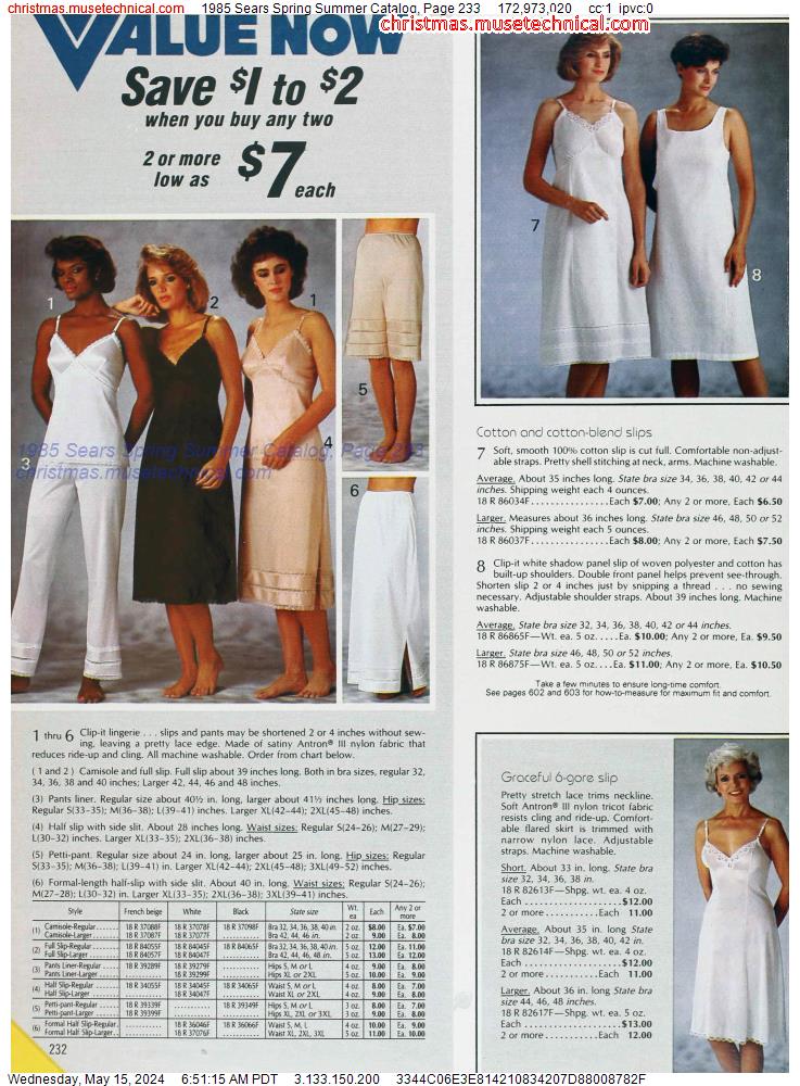 1985 Sears Spring Summer Catalog, Page 233