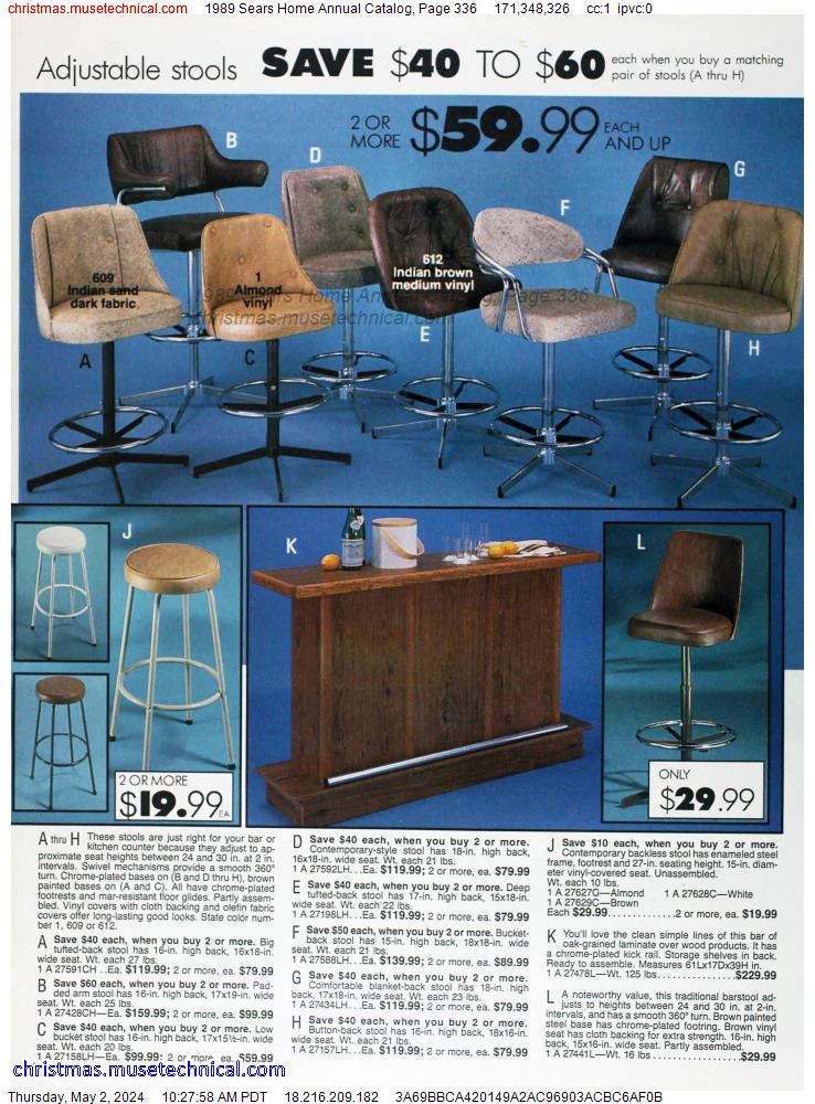 1989 Sears Home Annual Catalog, Page 336
