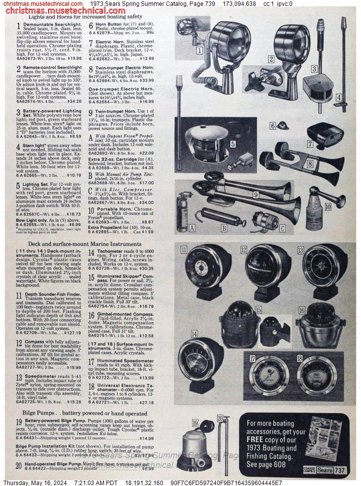 1973 Sears Spring Summer Catalog, Page 739