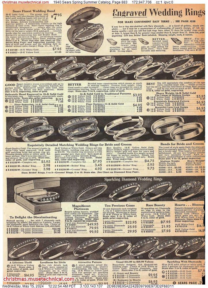 1940 Sears Spring Summer Catalog, Page 883