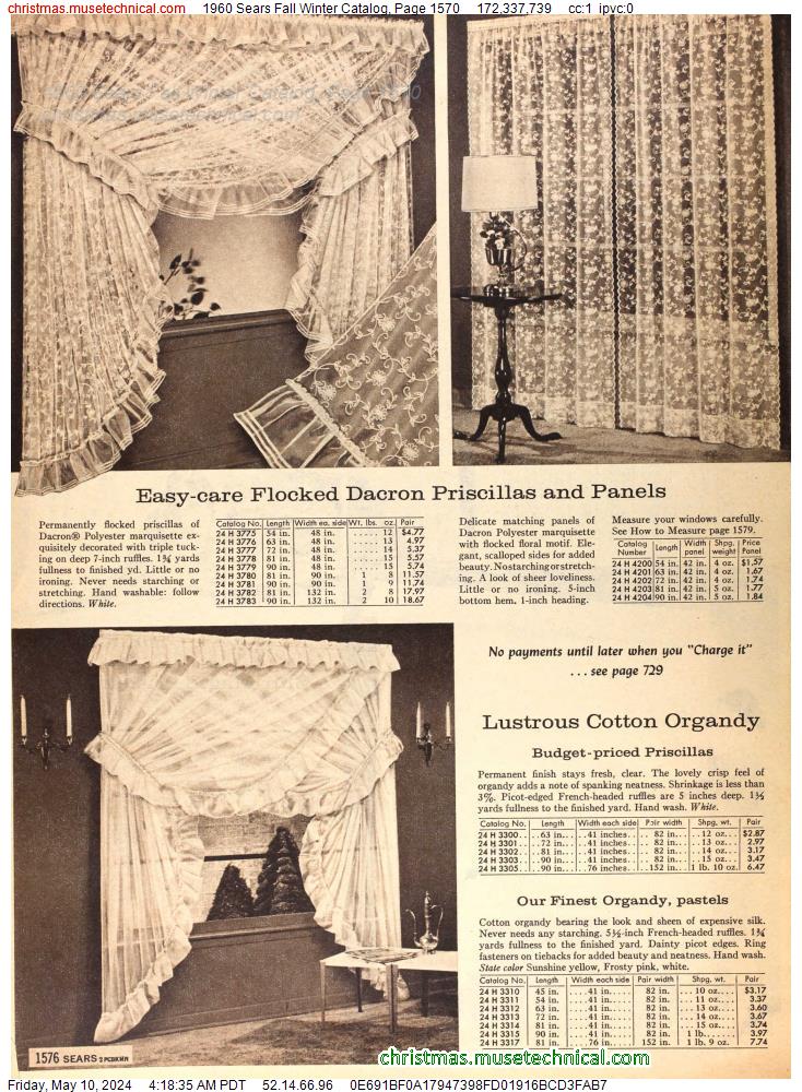 1960 Sears Fall Winter Catalog, Page 1570