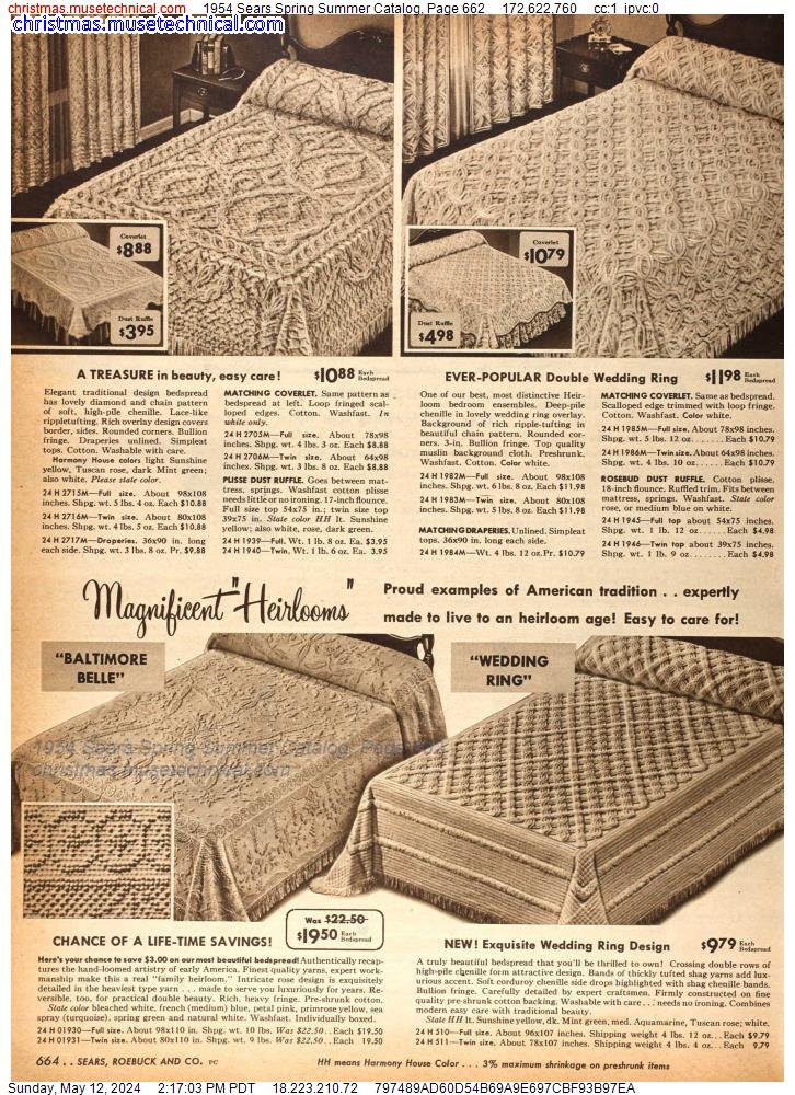 1954 Sears Spring Summer Catalog, Page 662