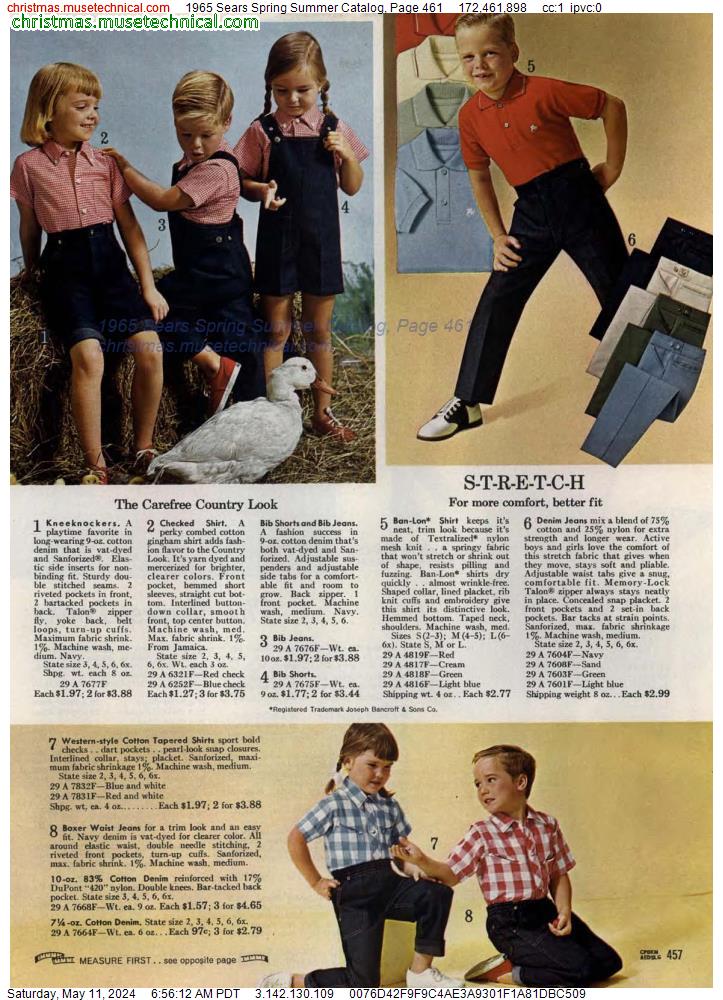 1965 Sears Spring Summer Catalog, Page 461