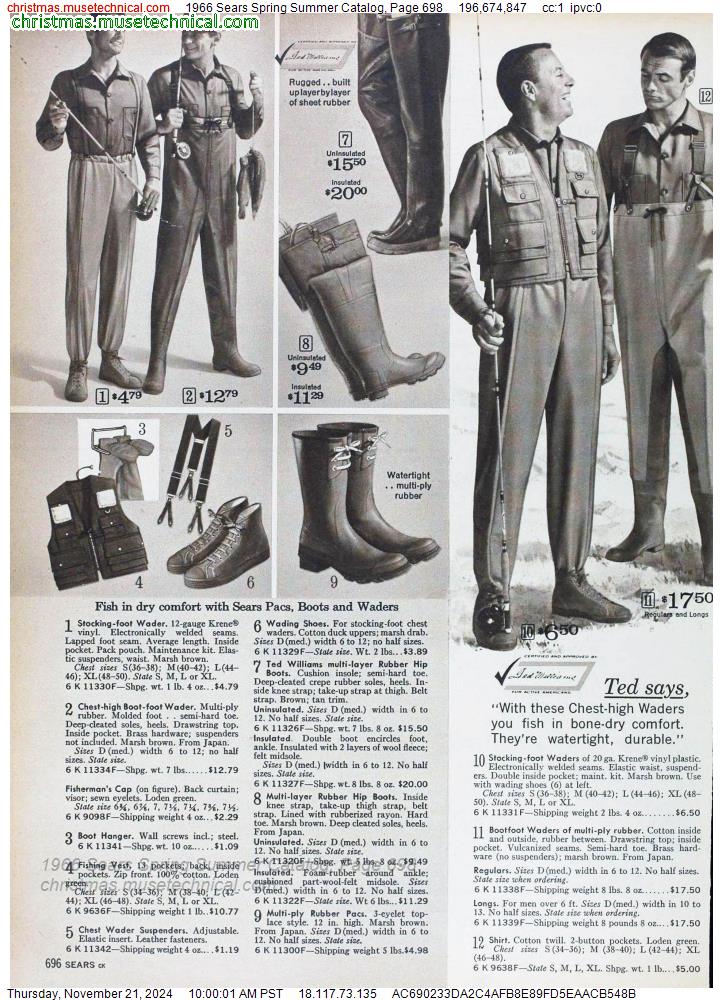 1966 Sears Spring Summer Catalog, Page 698