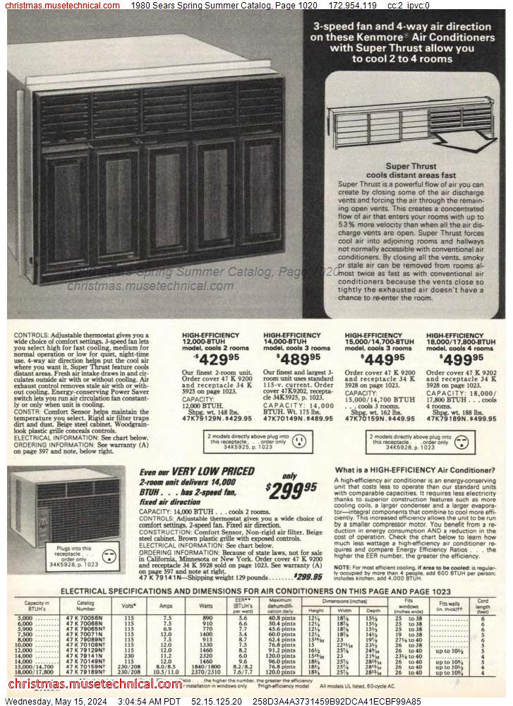 1980 Sears Spring Summer Catalog, Page 1020