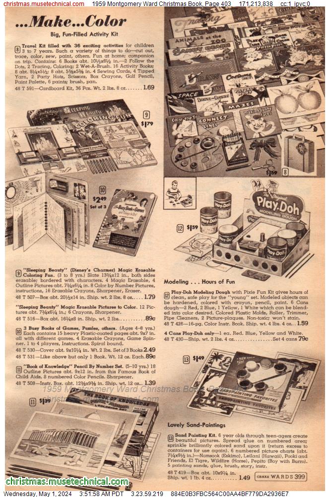 1959 Montgomery Ward Christmas Book, Page 403