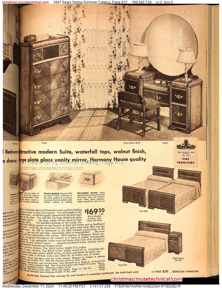 1947 Sears Spring Summer Catalog, Page 813