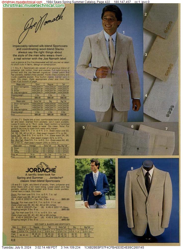 1984 Sears Spring Summer Catalog, Page 422
