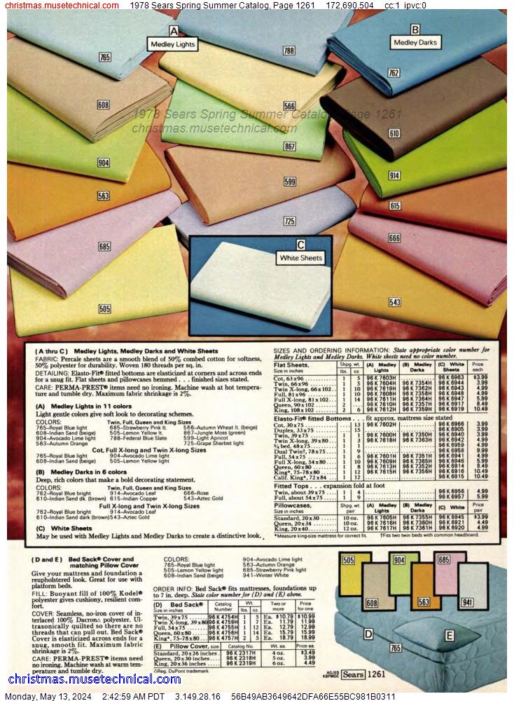1978 Sears Spring Summer Catalog, Page 1261