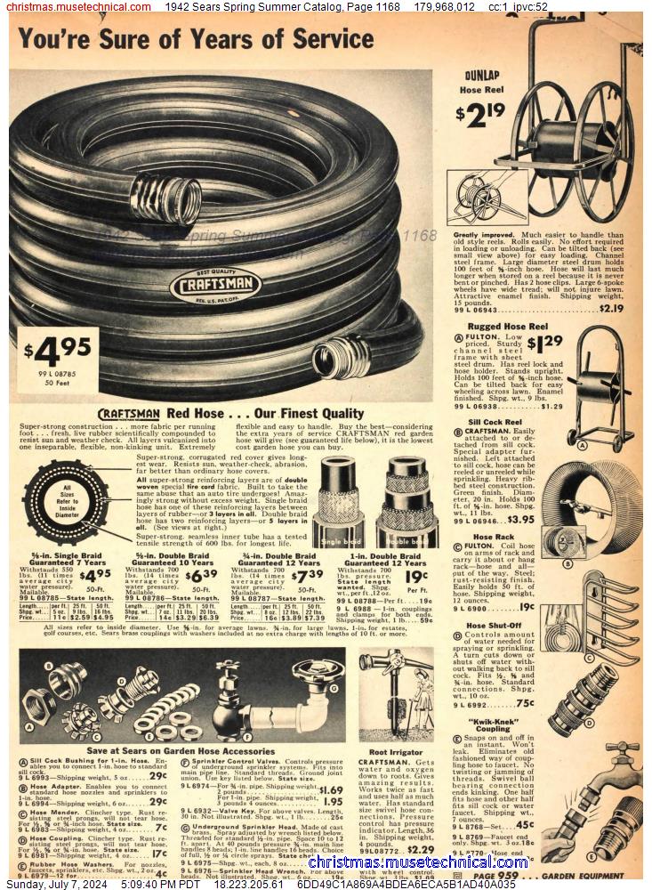 1942 Sears Spring Summer Catalog, Page 1168